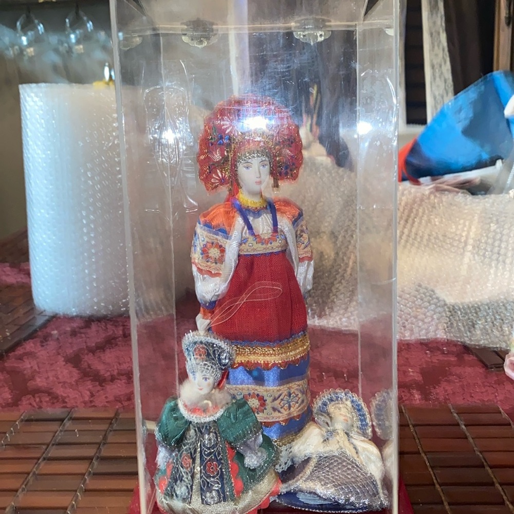 Russian hand made porcelain doll imported from Russia. Porcelain head and hands - Picture 1 of 4